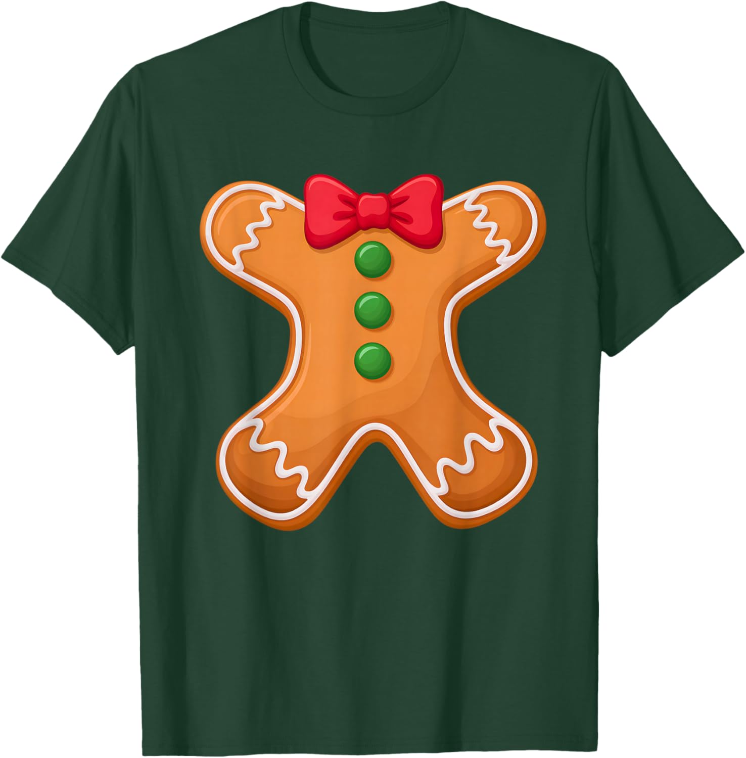 Gingerbread Man Adult Kids Men Women Cookie Costume T-Shirt - T-Shirt | Forest