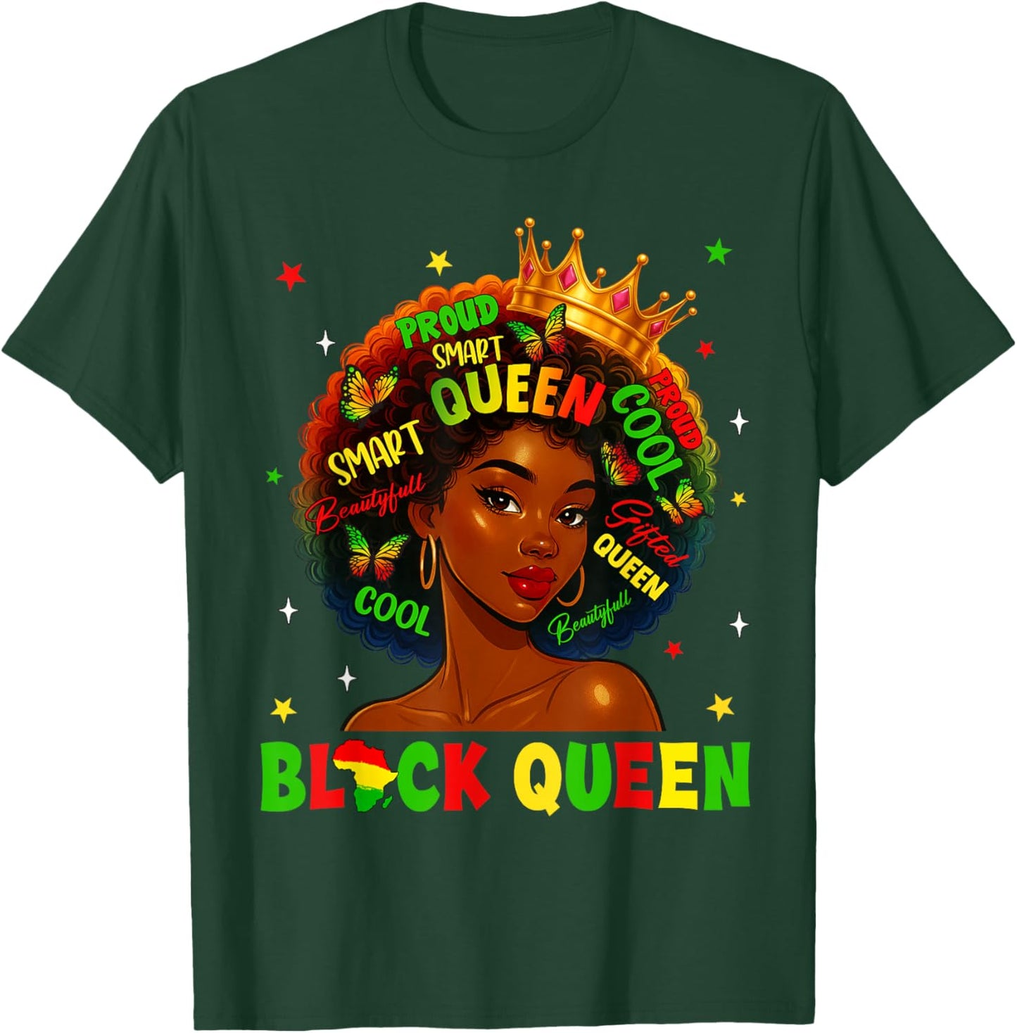 Black History Queen Black History Month Women African T-Shirt - T-Shirt | Forest