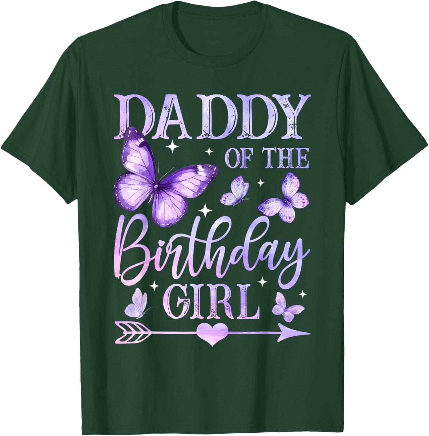 Butterfly Daddy of The Birthday Girl Matching Family T-Shirt - T-Shirt | Forest