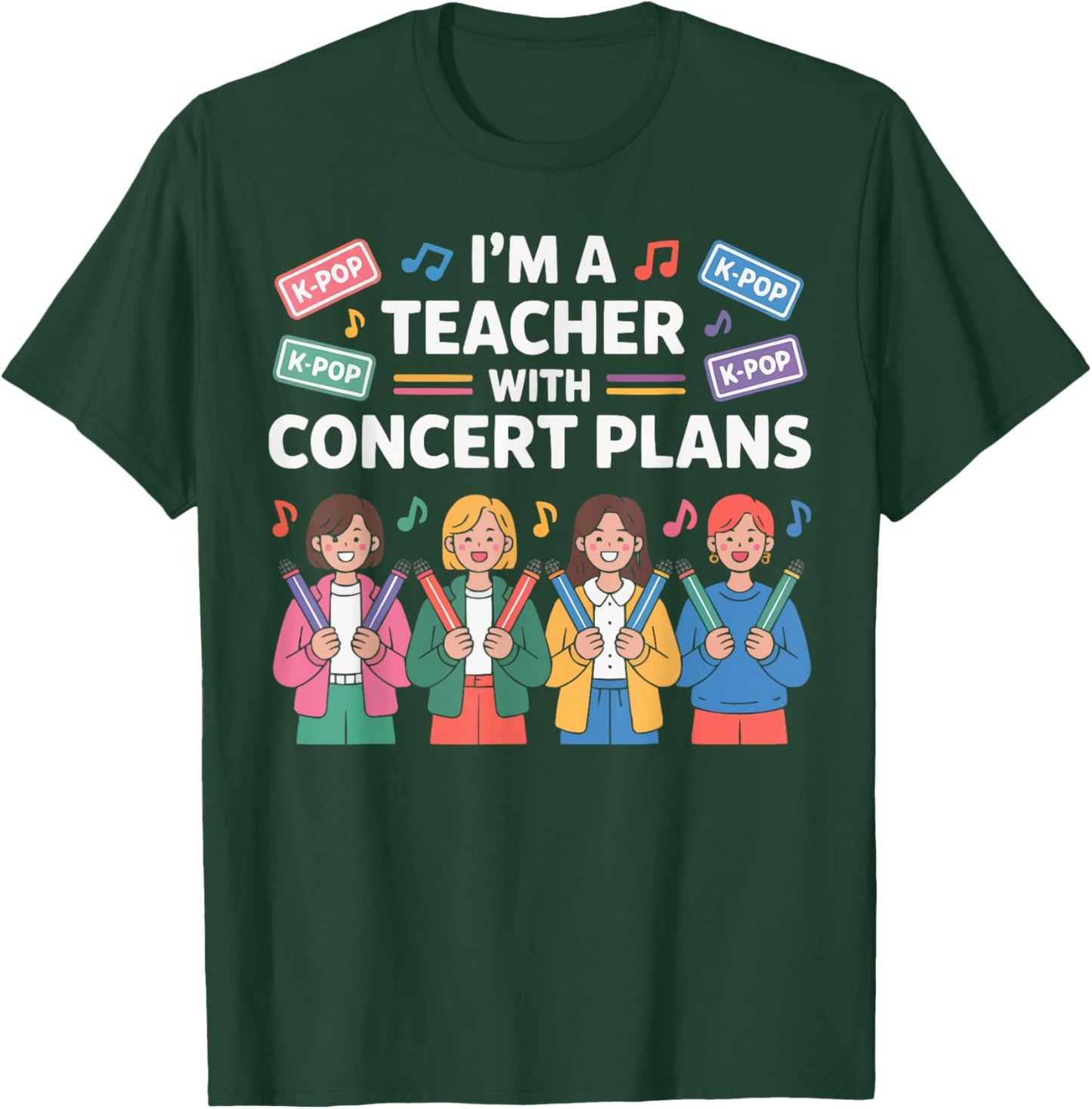K-Pop Dance Korean Pop Music School Teacher South Korea Kpop T-Shirt - T-Shirt | Forest