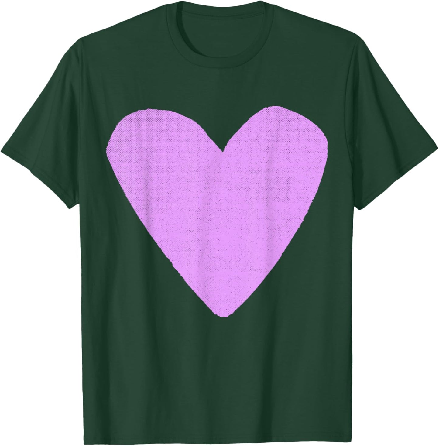 Boho Tops Valentines Day Cute Girls Lavender Heart T-Shirt - T-Shirt | Forest