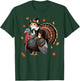 Cat Pilgrim Costume Thanksgiving Turkey Men Women Girls Kids T-Shirt - T-Shirt | Forest