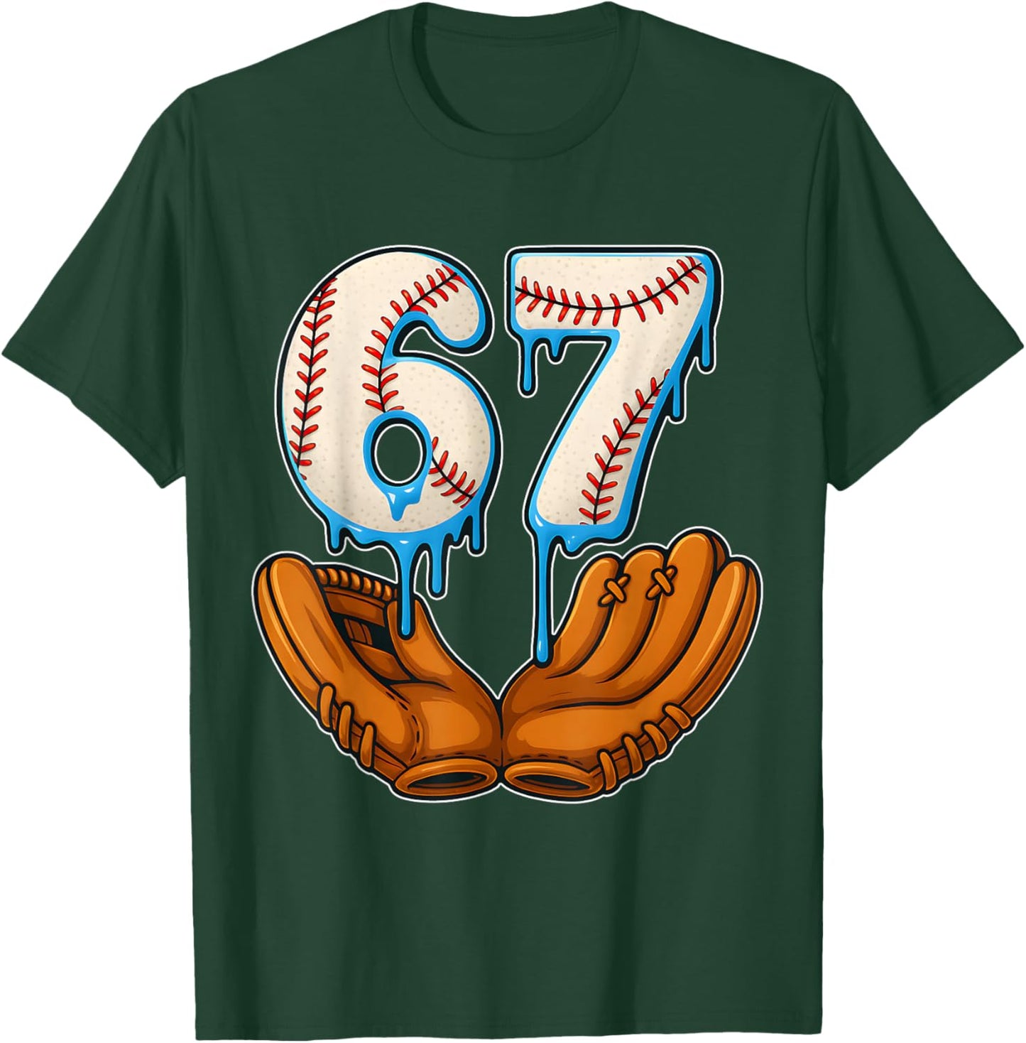 Baseball Life Style 101 Apparel Youth Drip Baseball Boys Kid T-Shirt - T-Shirt | Forest
