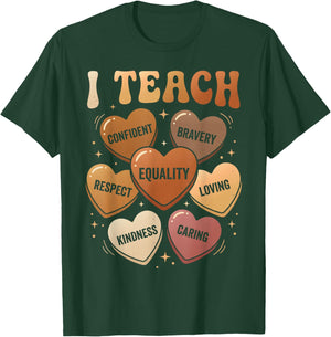 Black History Month I Teach Black History Teacher Melanin T-Shirt - T-Shirt | Forest
