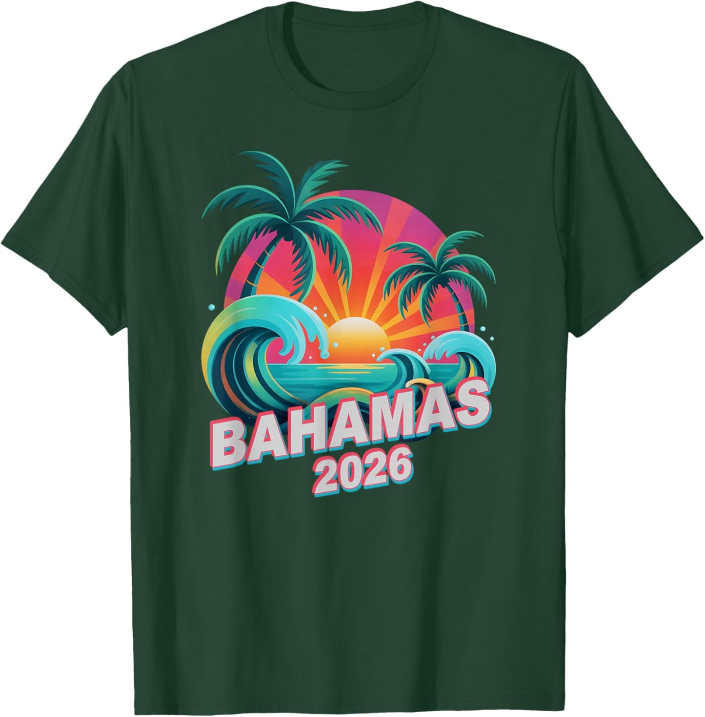 Kids Bahamas 2026 Trip Beaching Vacay Matching All Girls T-Shirt - T-Shirt | Forest