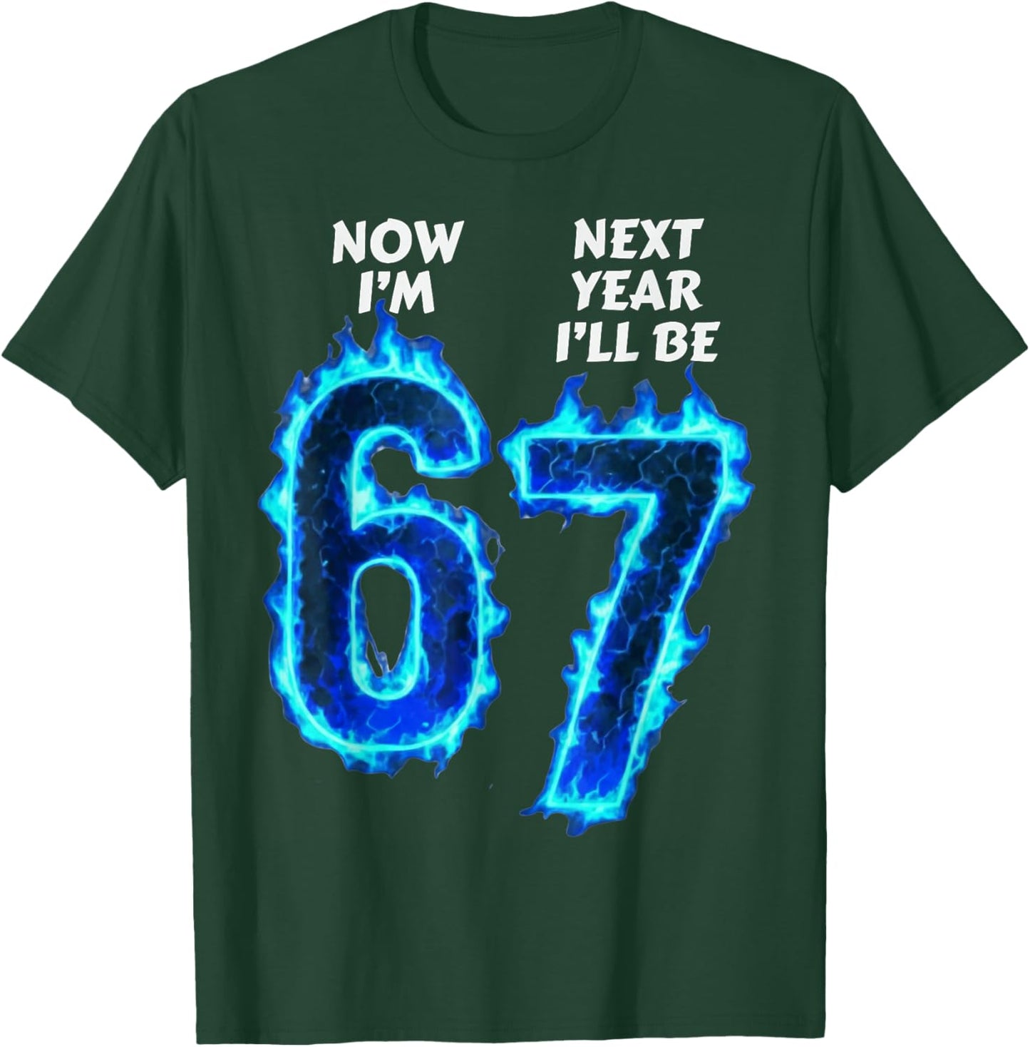 6th Birthday Boys Girls 6 7 Now I'm 6 Next Year I'll be 7 T-Shirt - T-Shirt | Forest