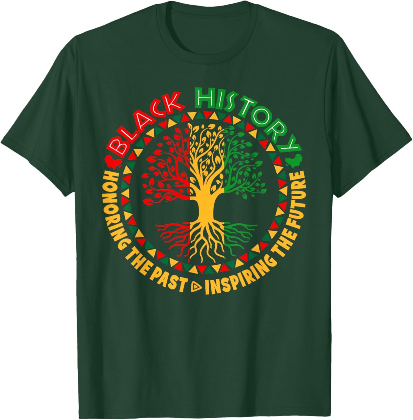 Honoring Past Inspiring Future Black History Men Women Kid T-Shirt - T-Shirt | Forest