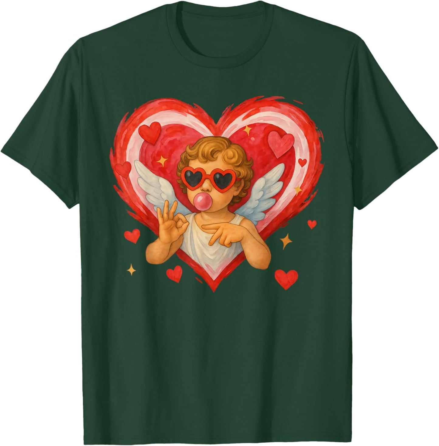 Funny 6 7 Meme Heart Cupid Says Six Seven 67 Valentine’s Day T-Shirt - T-Shirt | Forest