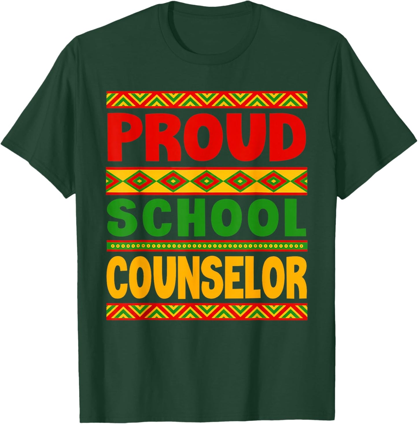 Proud School Counselor Retro Vintage HBCU Kids Men Women T-Shirt - T-Shirt | Forest
