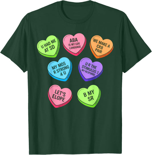 Women ABA Valentine Heart Candy T-Shirt - T-Shirt | Forest
