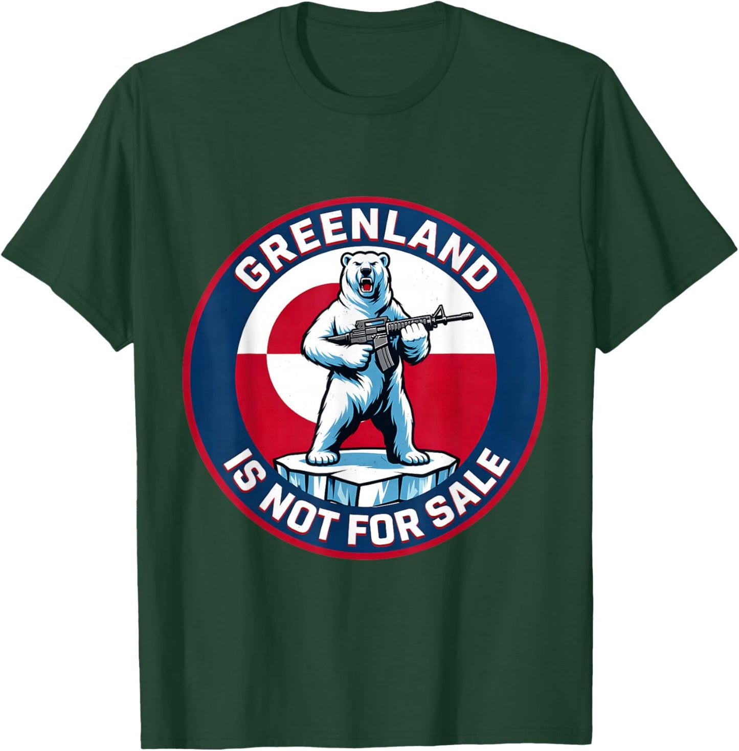 Greenland Not for Sale Greenland Flag Animals Greenlanders T-Shirt - T-Shirt | Forest