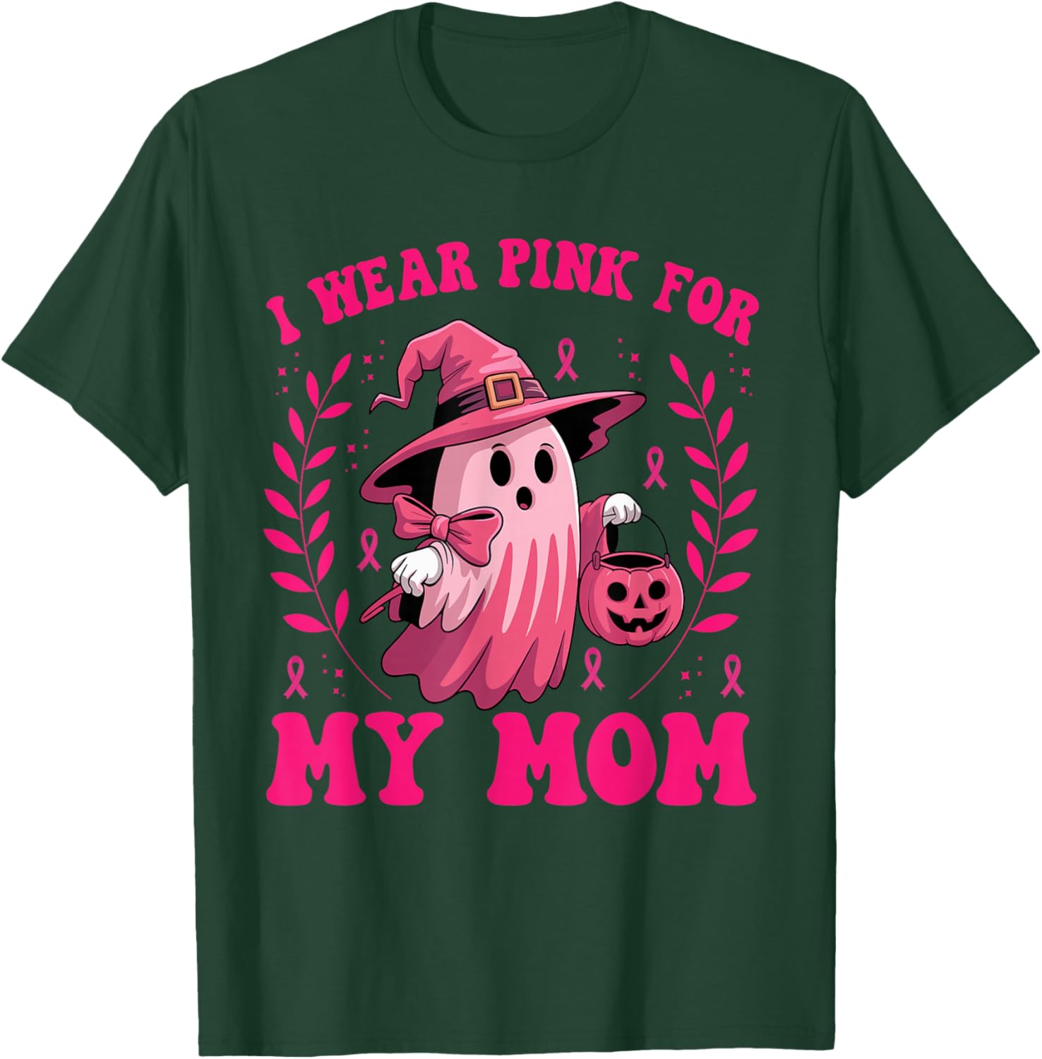 I Wear Pink for My Mom Breast Cancer Awareness T-Shirt - T-Shirt | Forest