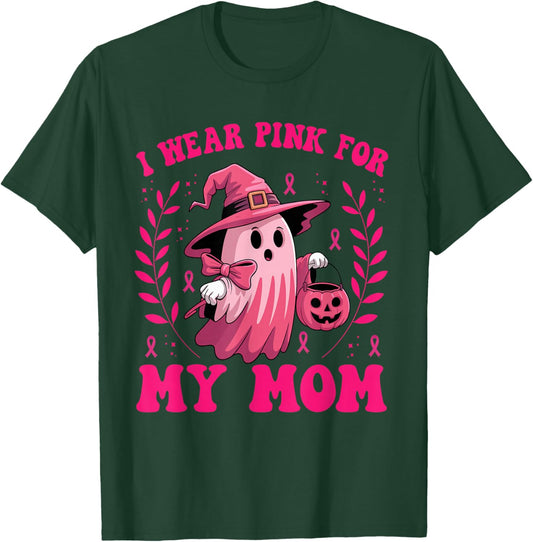 I Wear Pink for My Mom Breast Cancer Awareness T-Shirt - T-Shirt | Forest