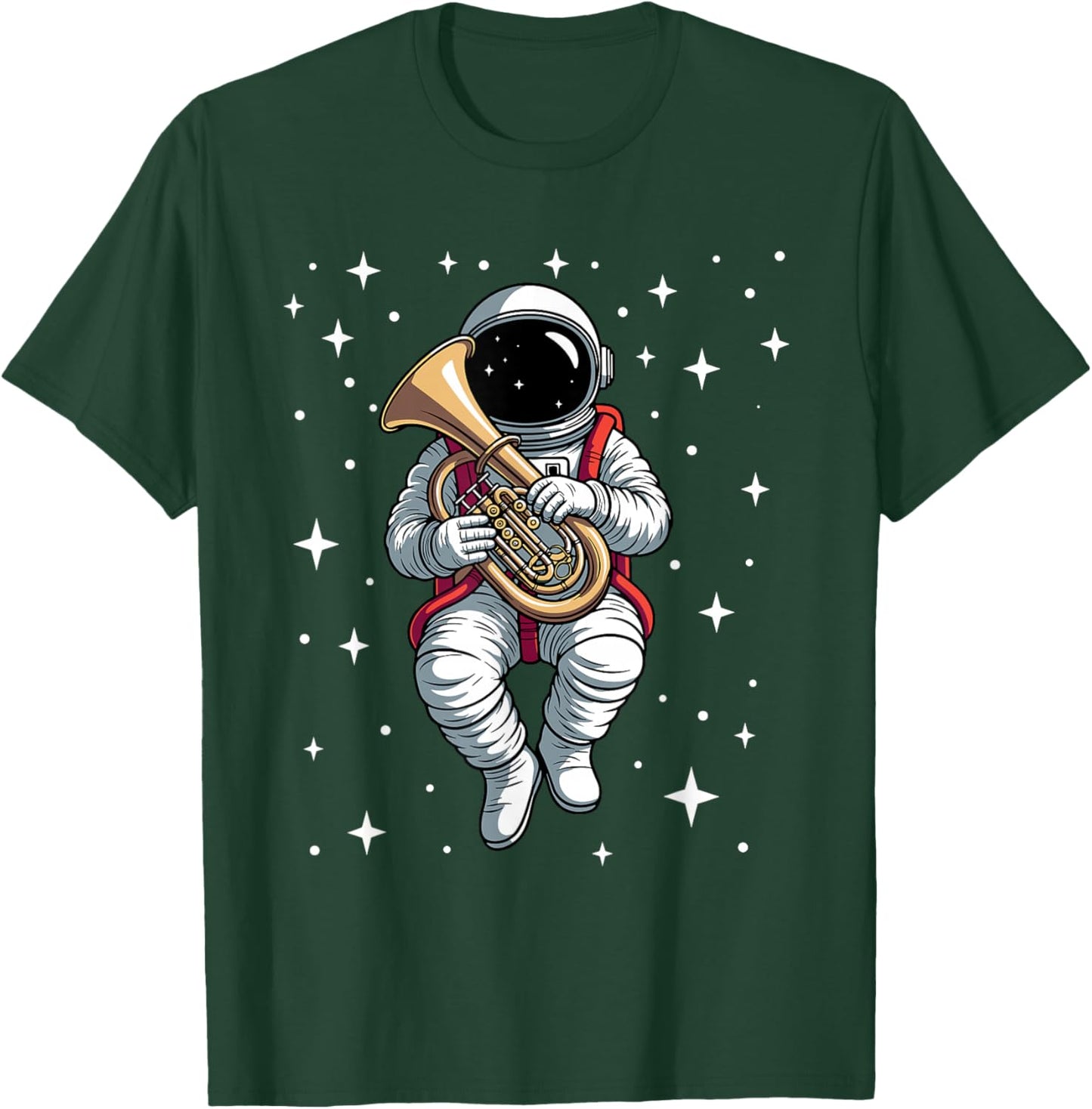 Astronaut Euphonium Player Music - Space T-Shirt - T-Shirt | Forest
