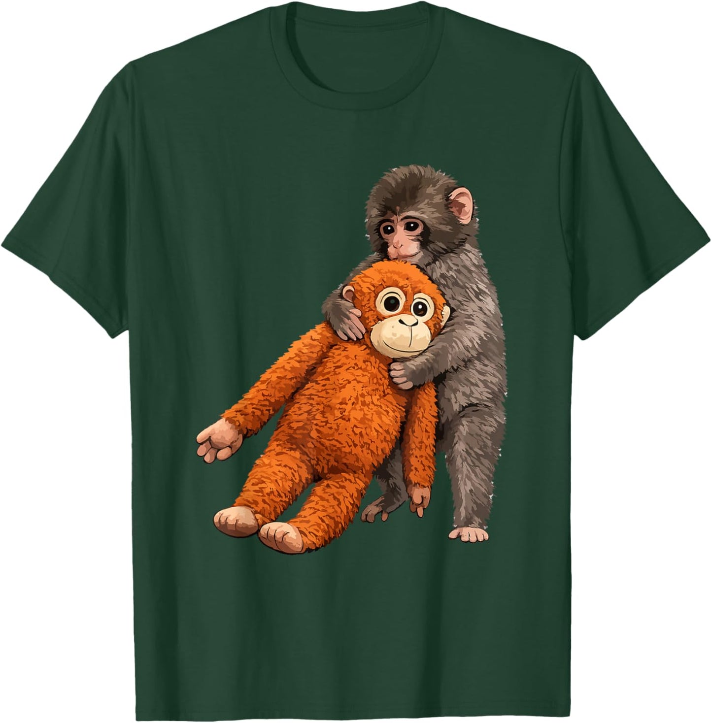 Baby Viral Monkey Punch Hugging T-Shirt - T-Shirt | Forest