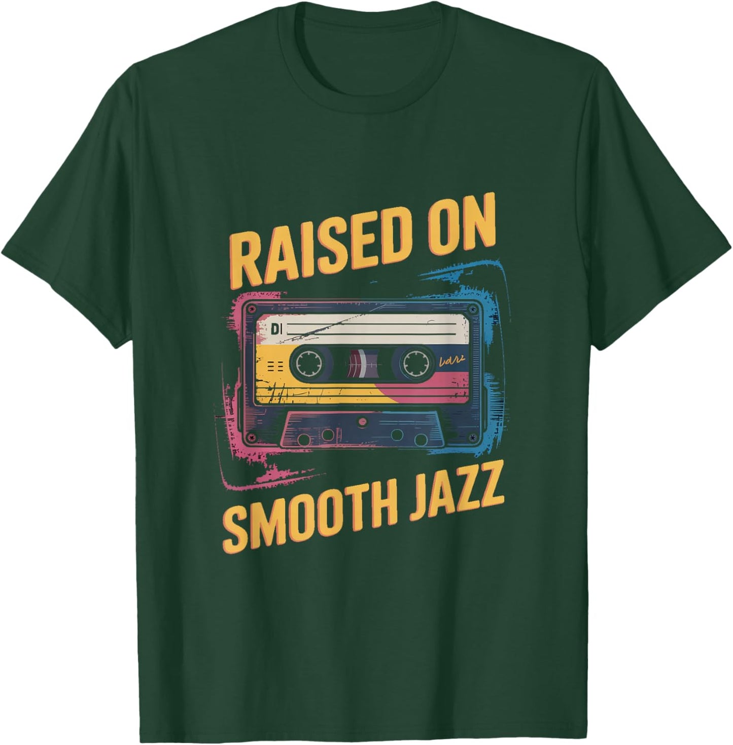 Raised On Smooth Jazz Retro Cassette Music T-Shirt - T-Shirt | Forest
