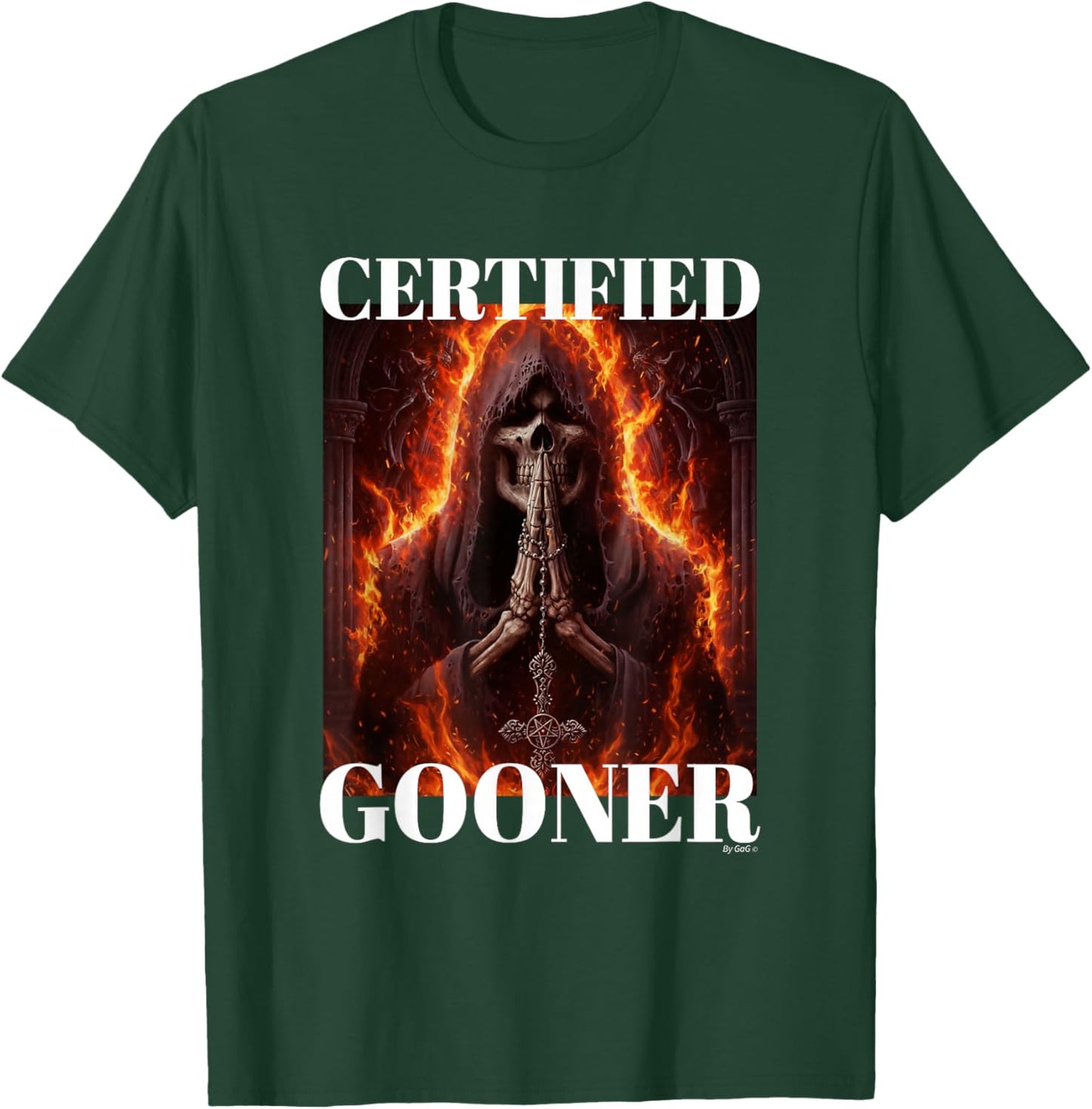 Goon Funny Gooning Meme Skeleton Certified Gooner T-Shirt - T-Shirt | Forest