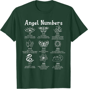 ngel Numbers Numerology Celestial Spiritual Divination T-Shirt - T-Shirt | Forest