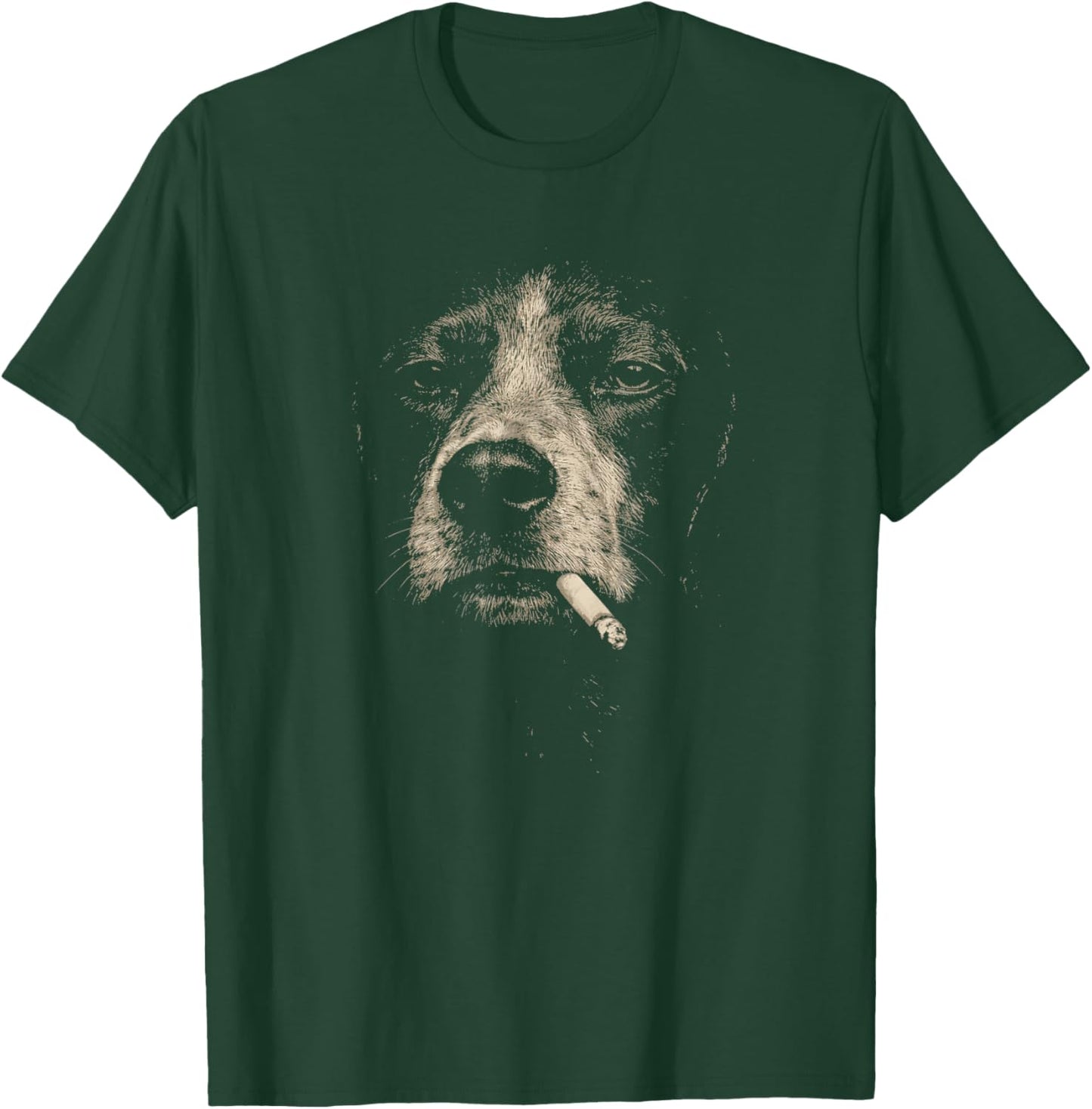 Dog Smoking Cigarette Funny German Shorthaired Pointer Meme T-Shirt - T-Shirt | Forest