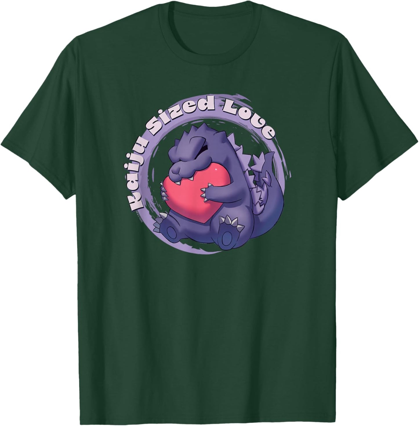 Godzilla Kaiju Sized Love Cute Cuddly Heart Valentine's Day T-Shirt - T-Shirt | Forest