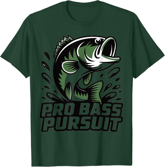 Pro Bass Pursuit for Fisherman Pride T-Shirt - T-Shirt | Forest