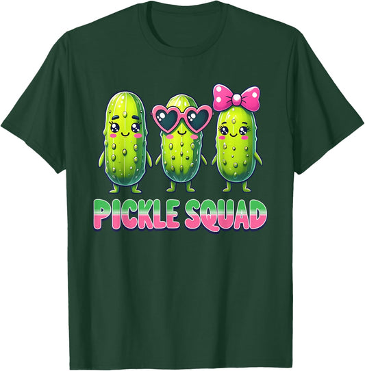 Cute Pickle Squad Funny Toddler Kids Pickle Boys Girls T-Shirt - T-Shirt | Forest