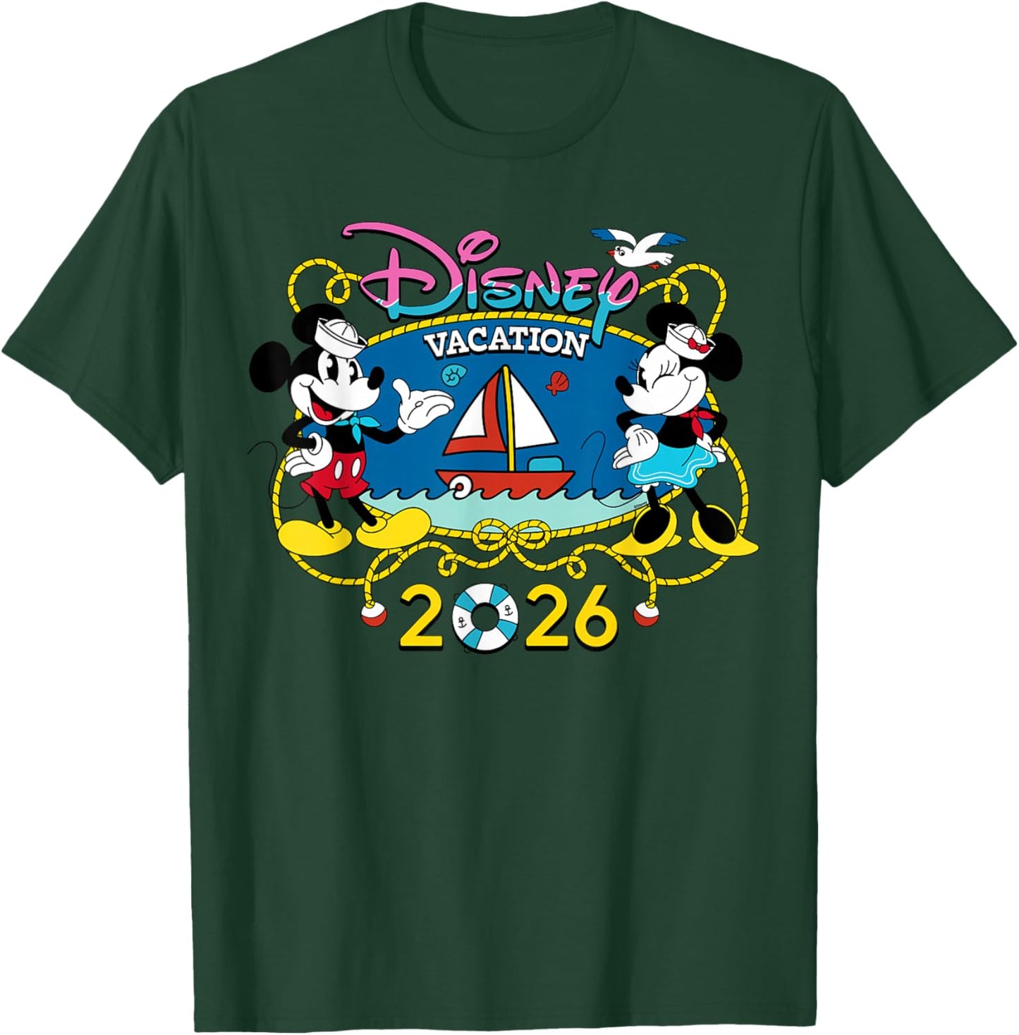 Disney Cruise Mickey & Minnie Group Vacation 2026 Matching T-Shirt - T-Shirt | Forest
