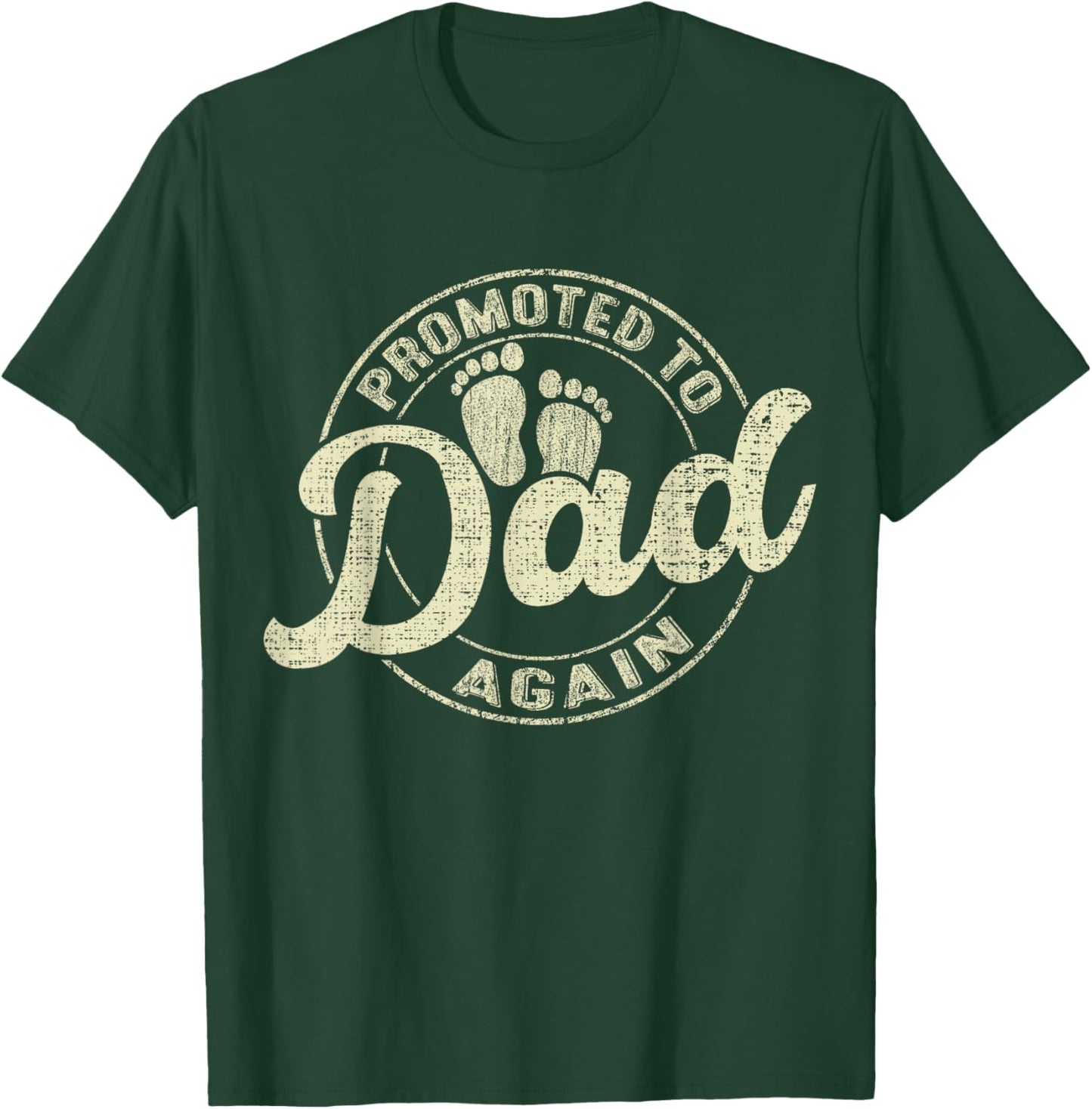 Promoted to Dad Again Expecting Baby Funny Soon to Be Father T-Shirt - T-Shirt | Forest