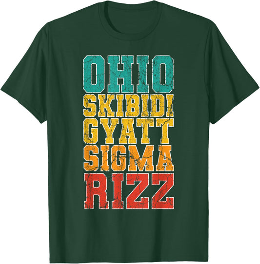 Vintage Skibidi Rizz Ohio Sigma Funny Rizzler Gifts Graffiti T-Shirt - T-Shirt | Forest