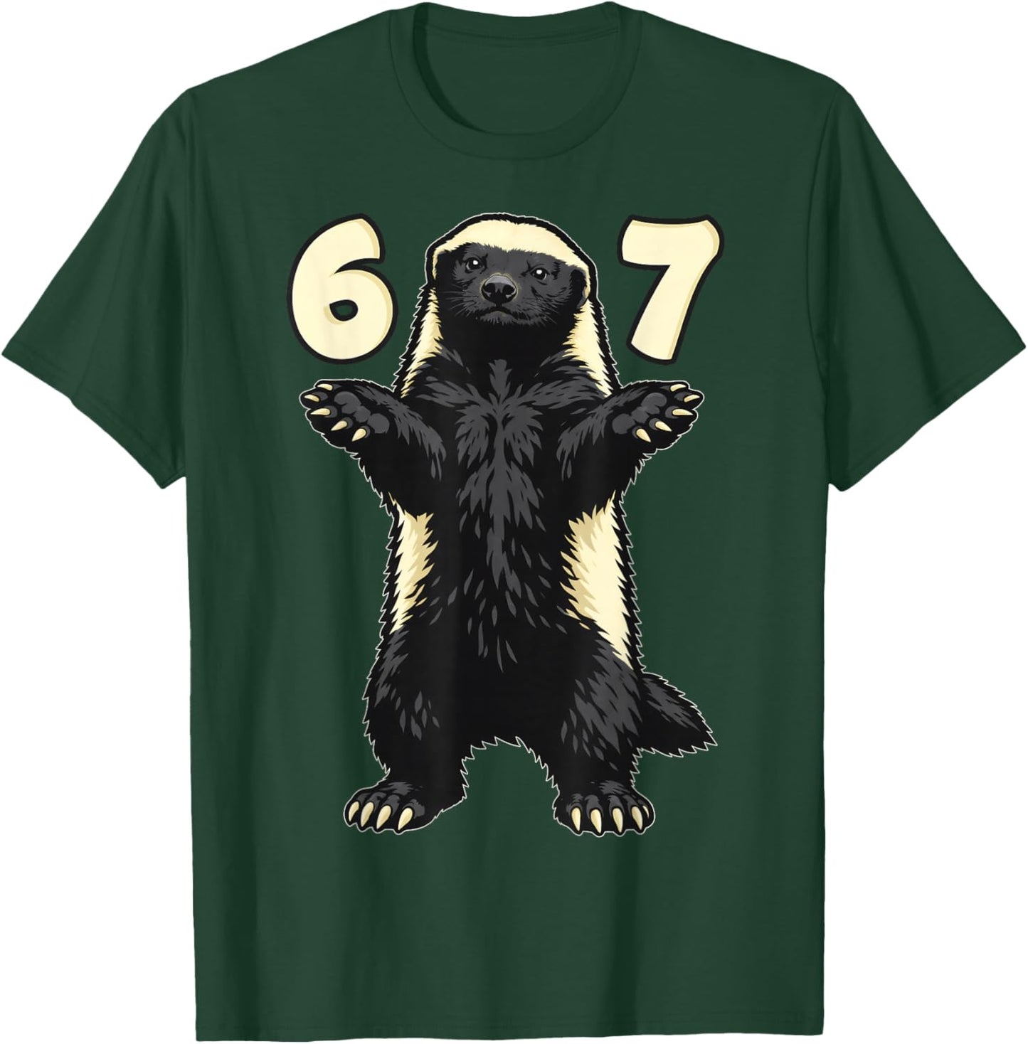 Honey Badger 67 Hand Motion Meme Kids Teens Young Adults T-Shirt - T-Shirt | Forest