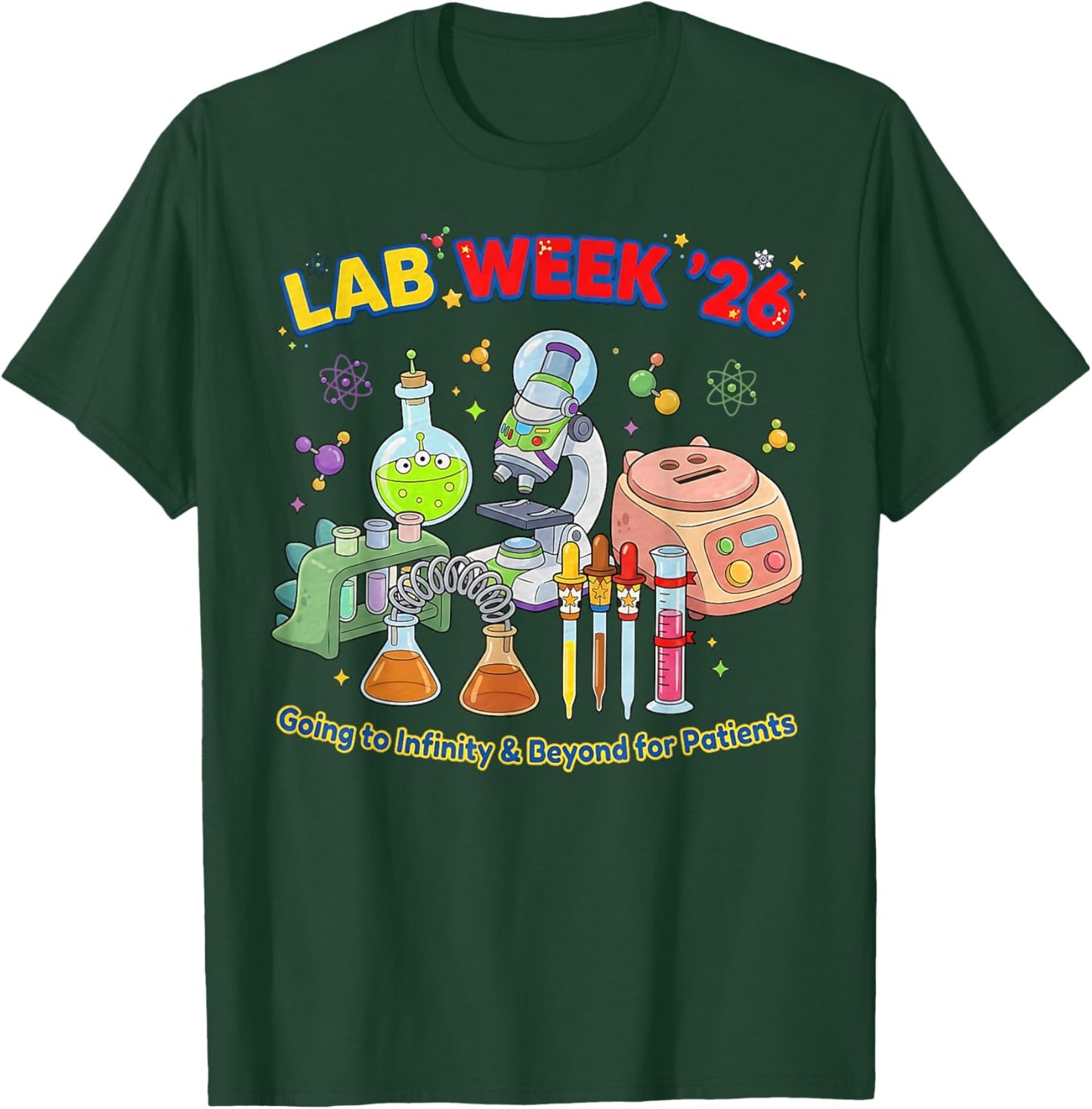 Lab Story Lab Week 2026 Medical Laboratory Technician Team T-Shirt - T-Shirt | Forest
