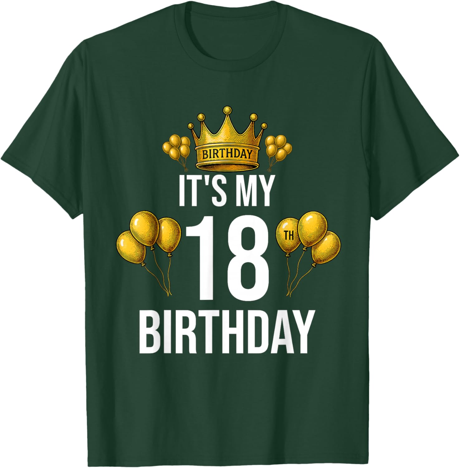 It's My 18th Birthday Party 18 Year Old Birthday Boys Girls T-Shirt - T-Shirt | Forest