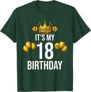 It's My 18th Birthday Party 18 Year Old Birthday Boys Girls T-Shirt - T-Shirt | Forest