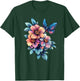 Butterfly with Colorful Spring Floral Bouquet T-Shirt - T-Shirt | Forest