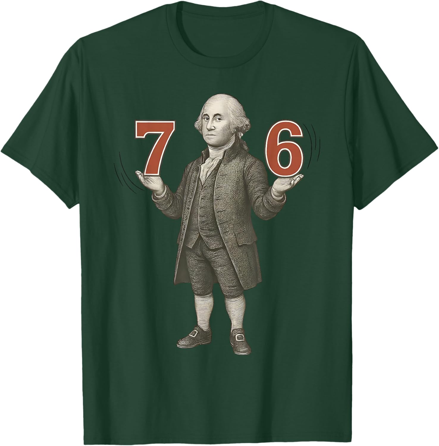 Funny 67 Six Seven Gen Alpha Slang Founding Father T-Shirt - T-Shirt | Forest