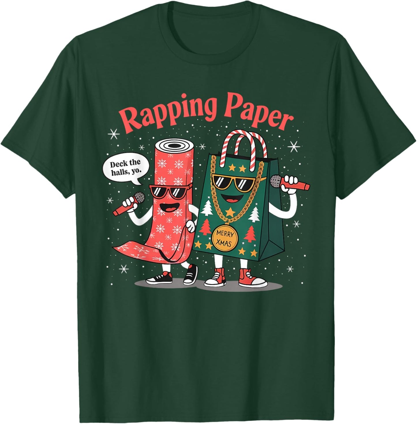 Funny Wrapping Rapping Paper Wrap Music Rap PJ T-Shirt - T-Shirt | Forest
