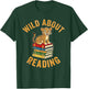 Wild About Reading Cute Leopard Teacher Kids Book Lover T-Shirt - T-Shirt | Forest