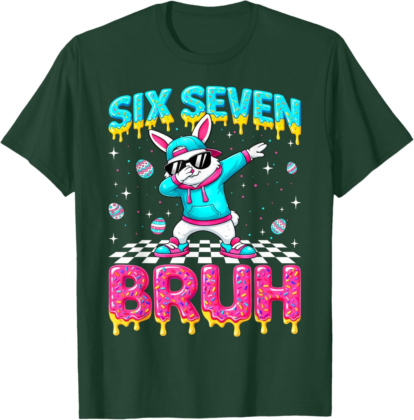 Dabbing Bunny Drip Dripping Rabbit Easter Toddlers Boys T-Shirt - T-Shirt | Forest