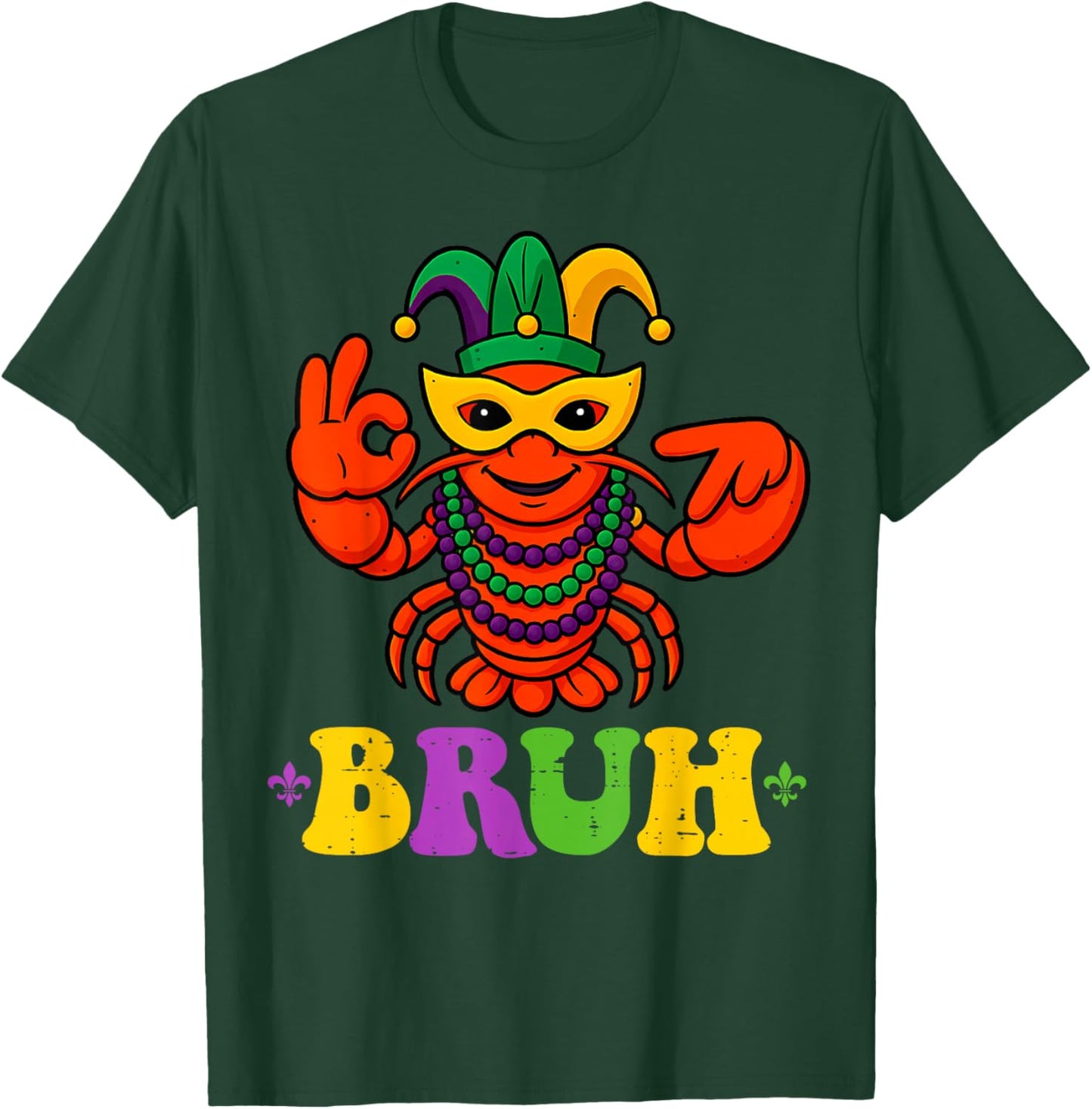 67 Bruh Mardi Gras Crawfish Funny Six Seven Meme Boys Kids T-Shirt - T-Shirt | Forest