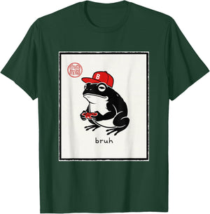 Japanese Gamer Frog Art Men Women Boys Funny Vintage Gaming T-Shirt - T-Shirt | Forest