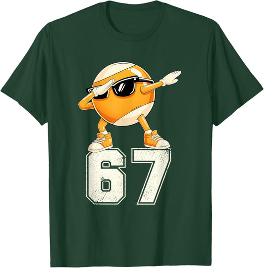 Six Seven Sunglasses Dabbing Pool Ball Billiards 67 Meme Boy T-Shirt - T-Shirt | Forest