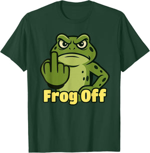 Frog Middle Finger Flipping The Bird T-Shirt - T-Shirt | Forest