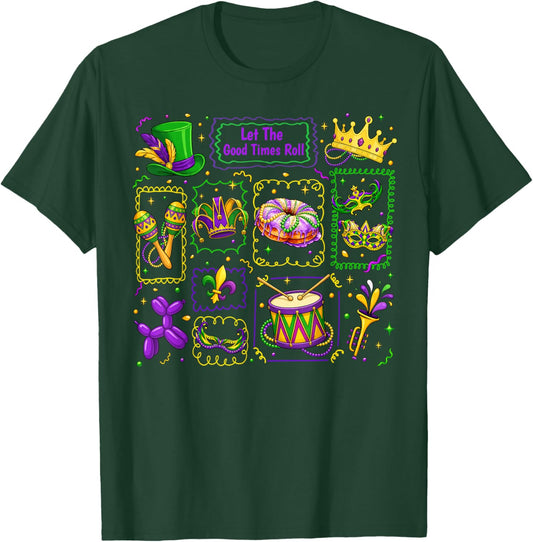 Let The Good Times Roll Mardi Gras Carnival New Orleans Men T-Shirt - T-Shirt | Forest