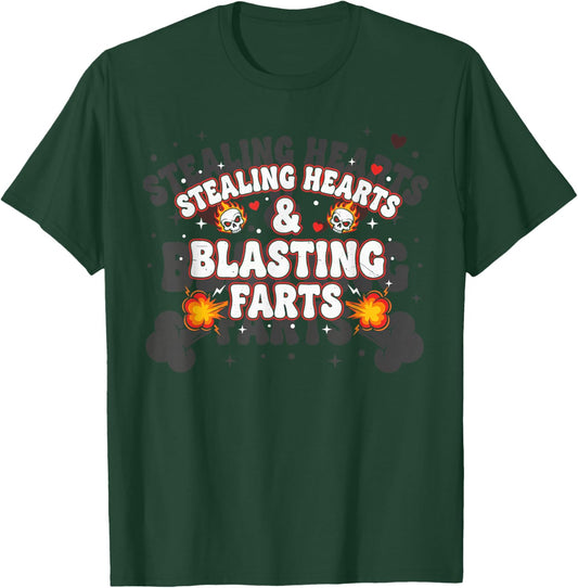 Stealing Hearts and Blasting Farts Cute Kids & Toddler T-Shirt - T-Shirt | Forest
