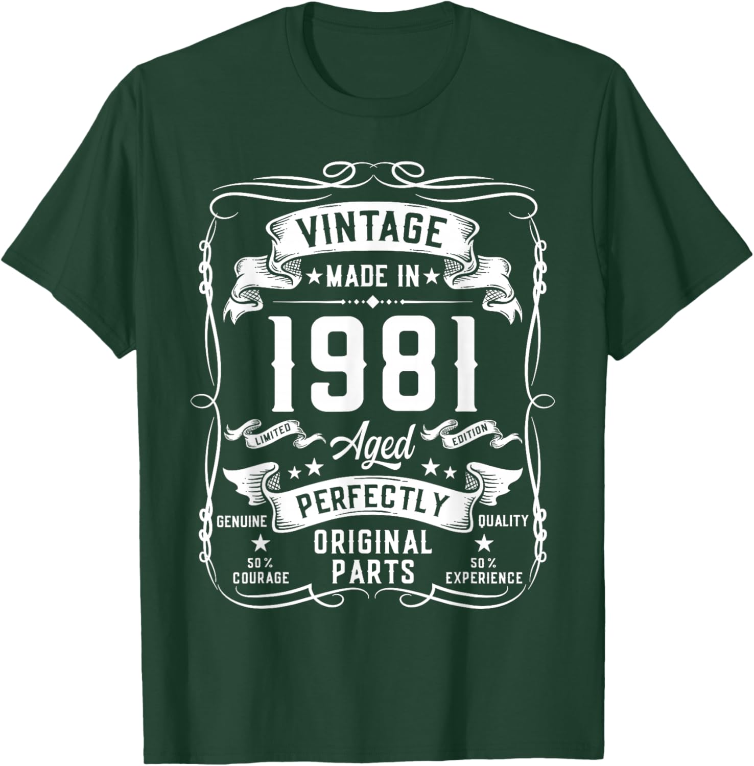 Vintage 1981 45yr 45th Birthday Gifts 45 Years Old T-Shirt - T-Shirt | Forest