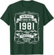 Vintage 1981 45yr 45th Birthday Gifts 45 Years Old T-Shirt - T-Shirt | Forest