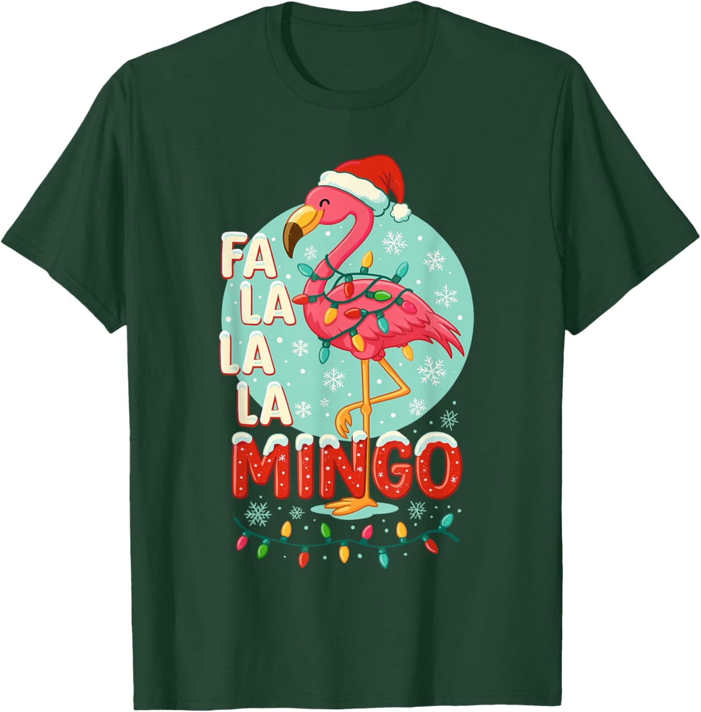 Flamingo Christmas Shirt , Funny FA La La Mingo T-Shirt - T-Shirt | Forest