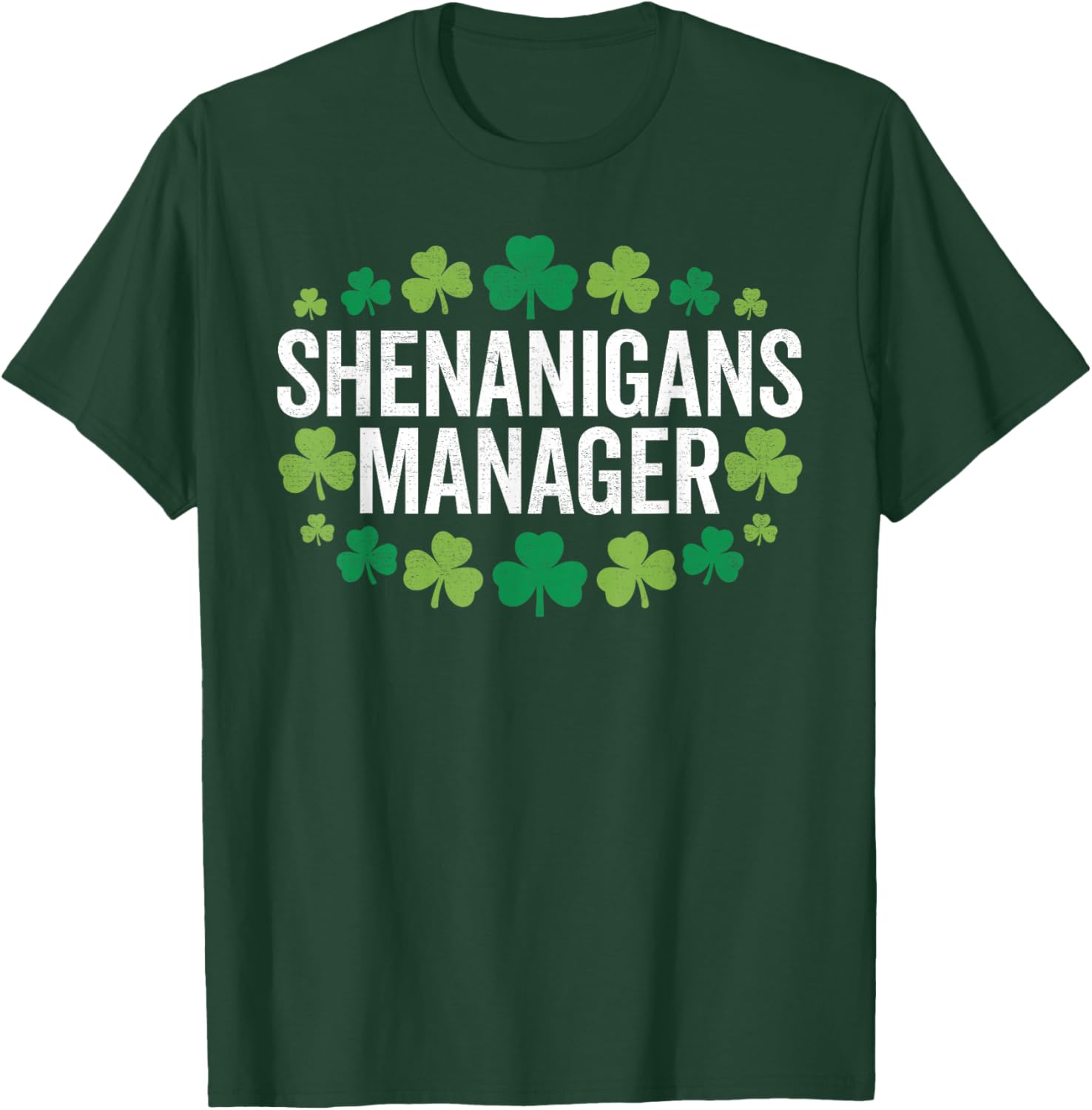 Shenanigans Coordinator Shamrock St Patricks Day T-Shirt - T-Shirt | Forest