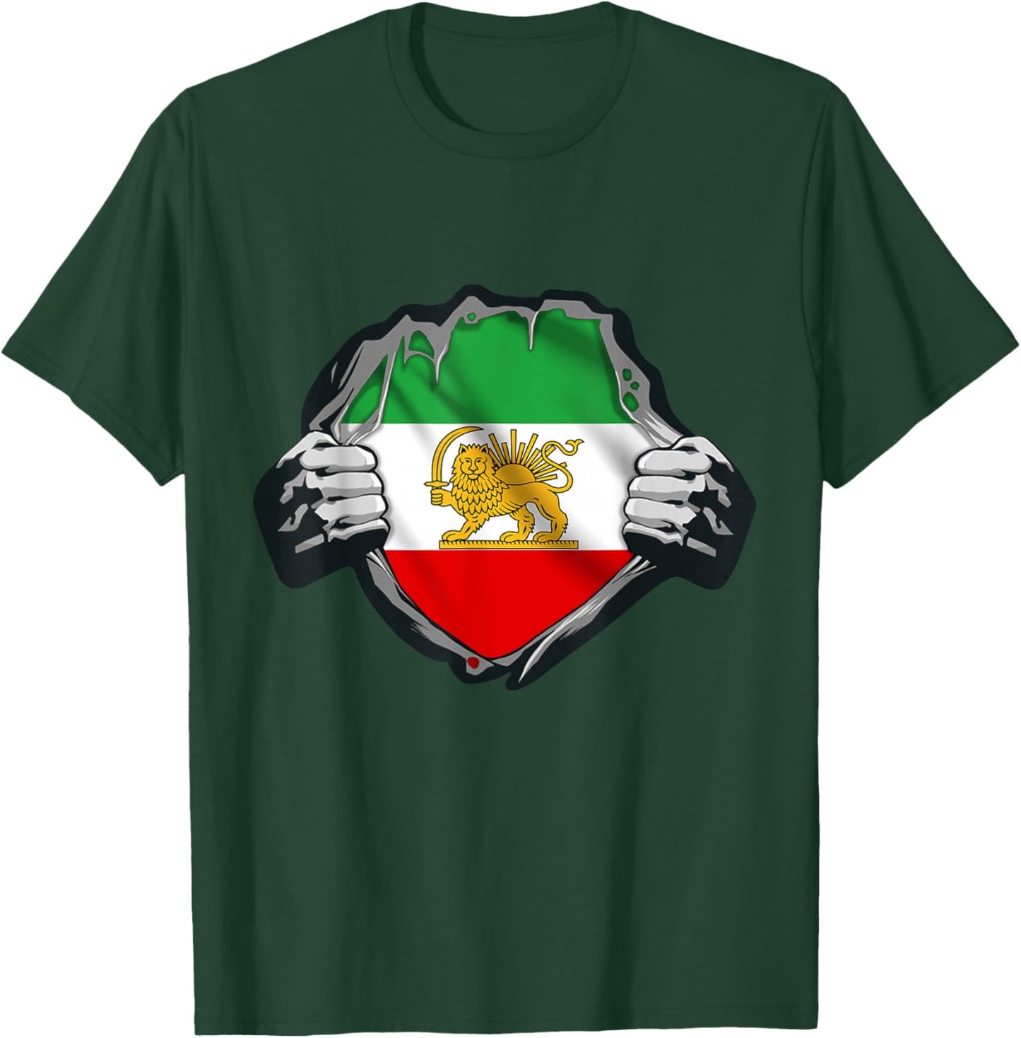 Iran Lion Sun Flag,Iran,Persian,Shir o Khorshid T-Shirt - T-Shirt | Forest