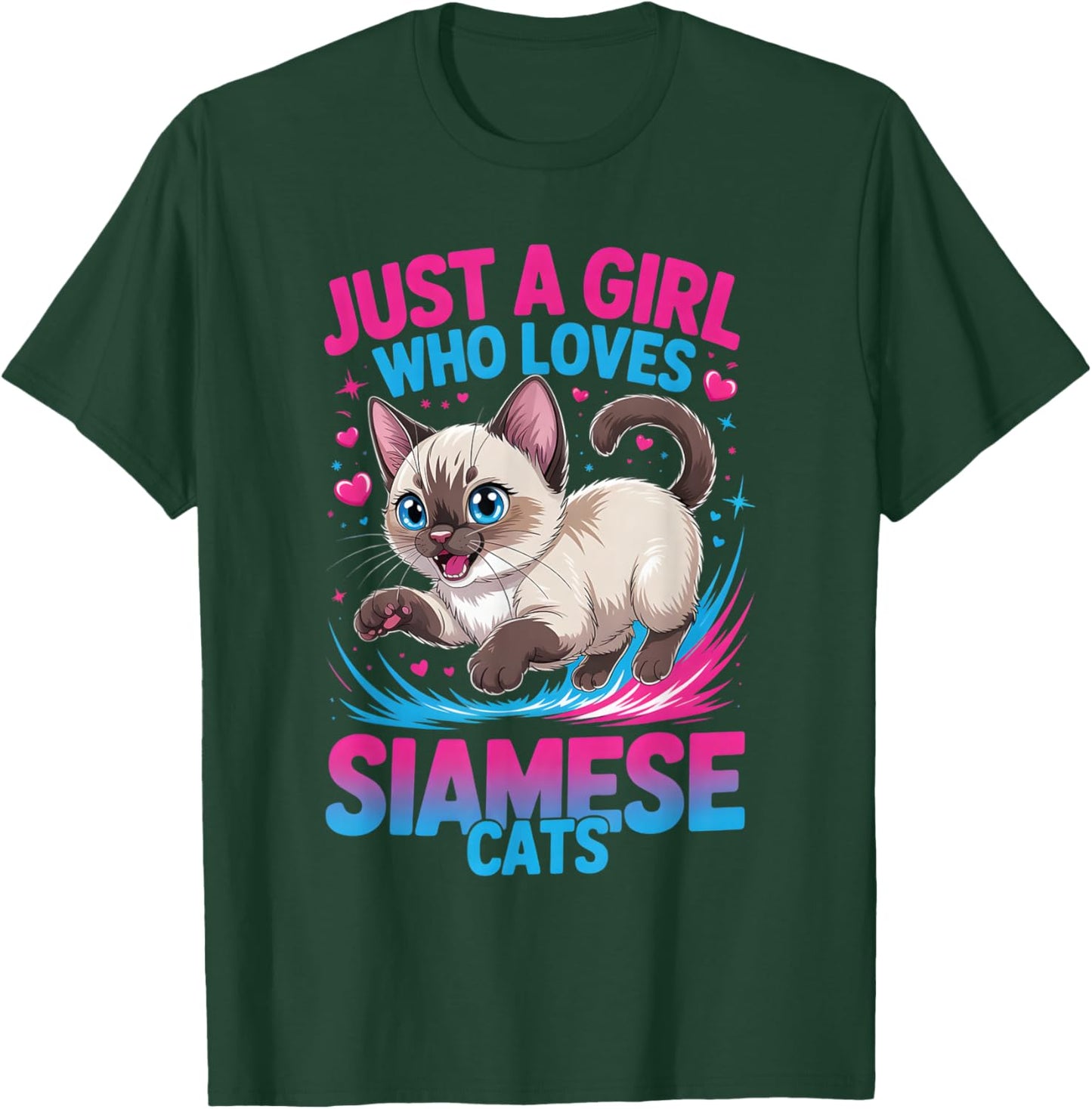 Girls Siamese Cat T-Shirt - T-Shirt | Forest